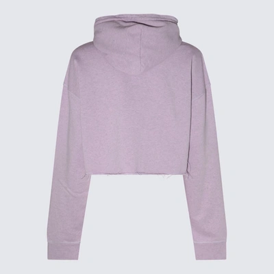 Shop Ganni Lilac Cotton Sweatshirt In Misty Lilac