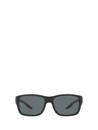 Shop Prada Sunglasses In Black Rubber