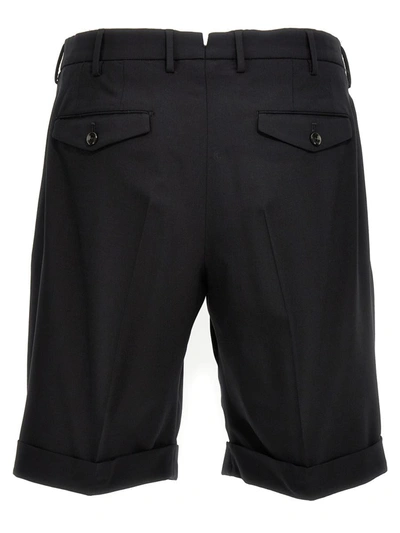 Shop Pt Torino Wool Bermuda Shorts In Black