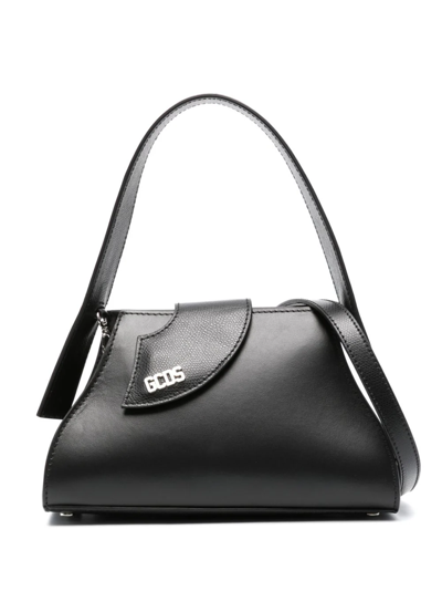 Shop Gcds Small Virgola Mini Bag In Leather In Black