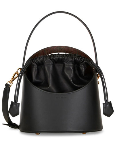 Shop Etro Saturn Bucket Bag In Black