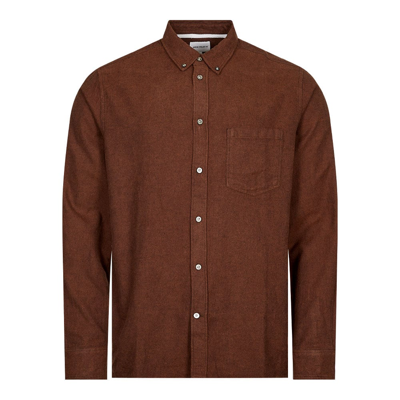 Shop Norse Projects Anton Flannel Shirt In Brown