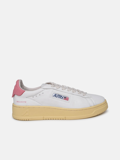 Shop Autry 'dallas' White Leather Sneakers
