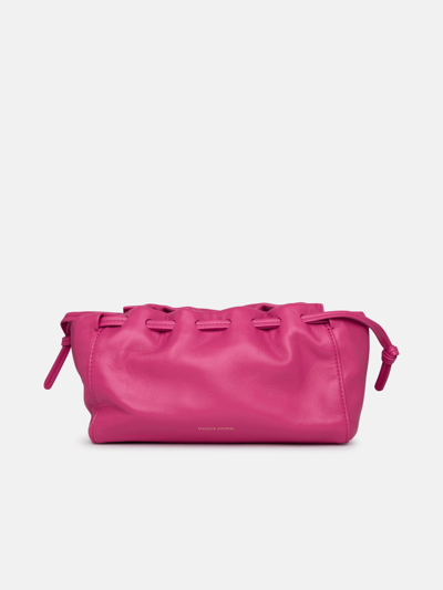 Shop Mansur Gavriel Small 'bloom' Pink Leather Crossbody Bag