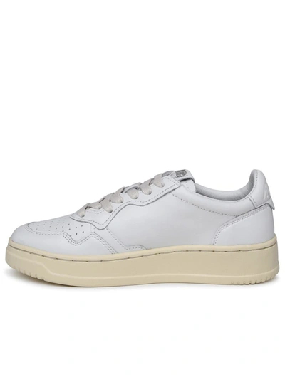 Shop Autry White Leather Medalist Sneakers