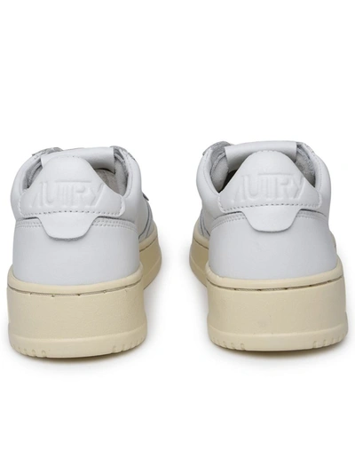 Shop Autry White Leather Medalist Sneakers
