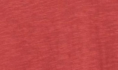 Shop 14th & Union Long Sleeve Slub Cotton T-shirt In Red Russet