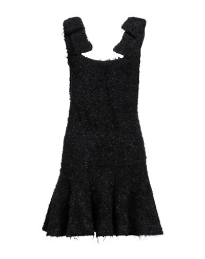 Jil Sander Woman Mini Dress Black Size 4 Mohair Wool, Polyamide, Silk, Polyester, Viscose In Black