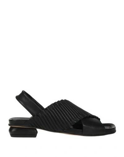 Shop Malloni Woman Sandals Black Size 6 Soft Leather