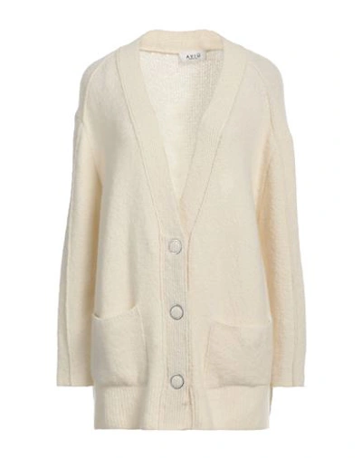 Shop Aviu Aviù Woman Cardigan Ivory Size 6 Cashmere, Polyamide, Wool, Elastane In White