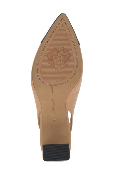 Shop Vince Camuto Hamden Slingback Pointed Cap Toe Pump In Sandstone