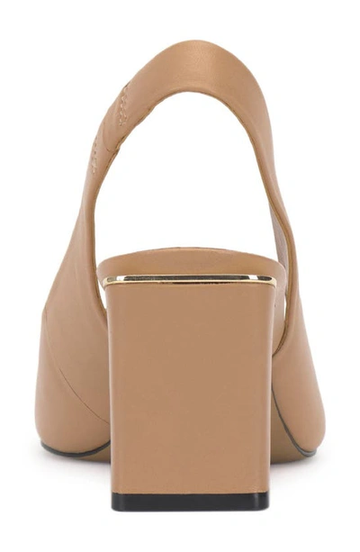 Shop Vince Camuto Hamden Slingback Pointed Cap Toe Pump In Sandstone