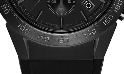 Vincero The Rogue Chronograph Silicone Strap Watch, 43mm In Black
