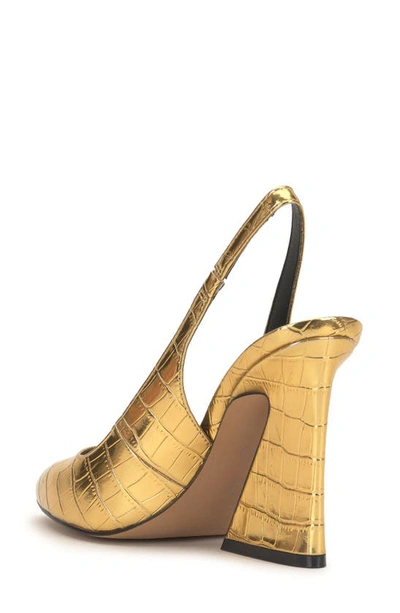 Shop Jessica Simpson Jiles Pointed Toe Pump In Meta Gold