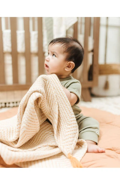 Shop Crane Air Luxe Cotton Baby Blanket In Marigold