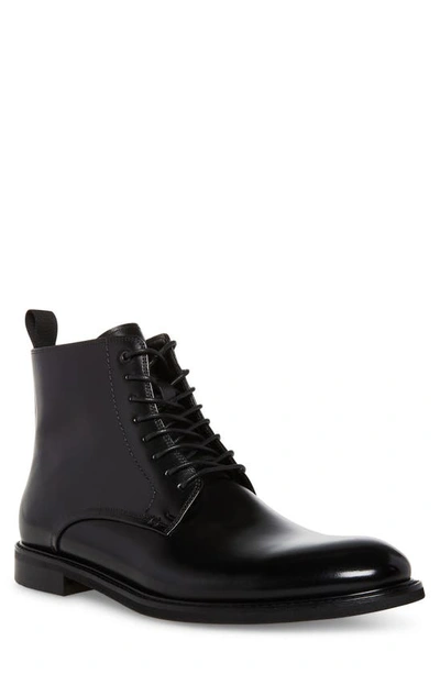 Shop Steve Madden Yorik Derby Zip Boot In Black