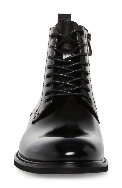 Shop Steve Madden Yorik Derby Zip Boot In Black