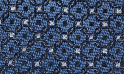 Shop Zegna Ties Fili Links Silk Tie In Blue