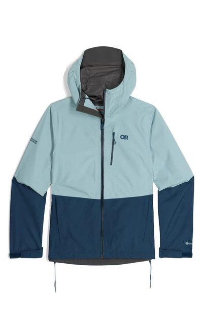 Shop Outdoor Research Aspire Ii Colorblock Gore-tex® Rain Jacket In Sage/ Harbor
