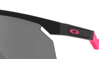 Shop Oakley Bxtr 39mm Prizm™ Wrap Shield Sunglasses In Black