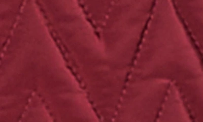 Gallery Chevron Quilt Hooded Jacket In Merlot
