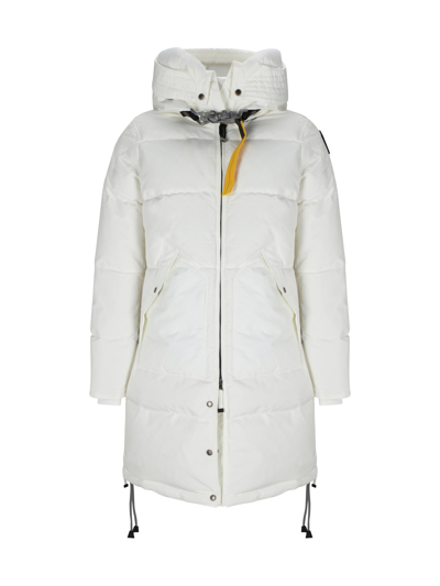 Shop Parajumpers Long Bear Down Jacket In Purity