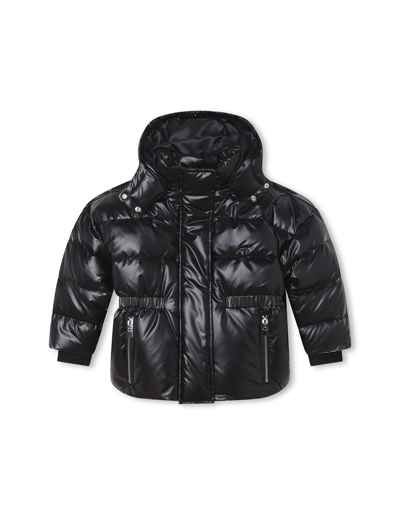Shop Givenchy Black Down Jacket With Back Logo In Nero