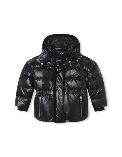 Givenchy Black Down Jacket With Back Logo In Nero