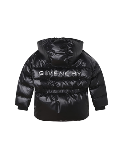 Givenchy Black Down Jacket With Back Logo In Nero