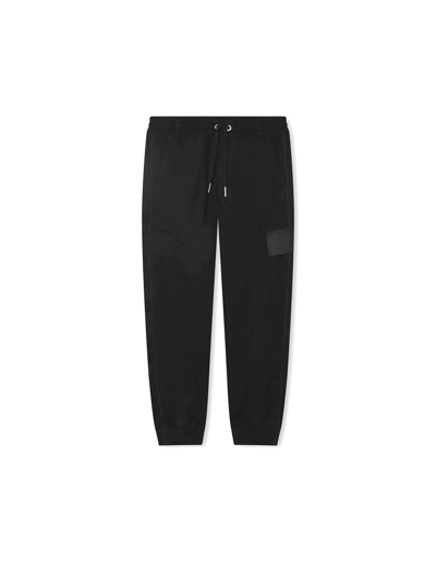 Shop Givenchy Black Cargo Trousers With Logo And 4g Motif In Nero