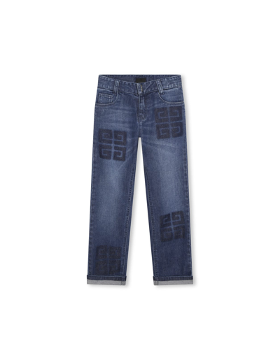Shop Givenchy Blue 4g Slim Fit Jeans