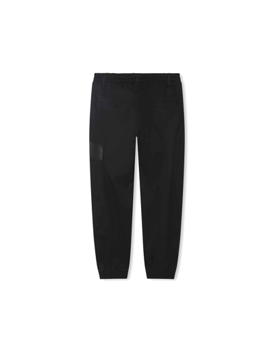 Shop Givenchy Black Cargo Trousers With Logo And 4g Motif In Nero
