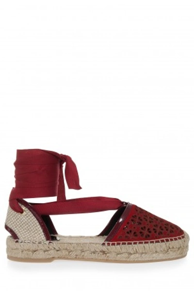 Shop Oscar De La Renta Adriana Suede Espadrilles