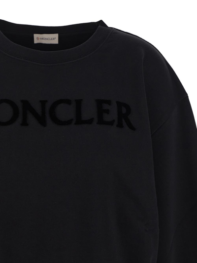 Shop Moncler Crewneck Sweatshirt In Black