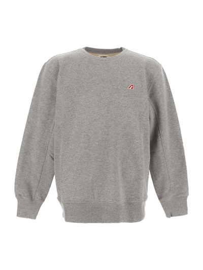 Shop Autry Crewneck Sweatshirt In Grey