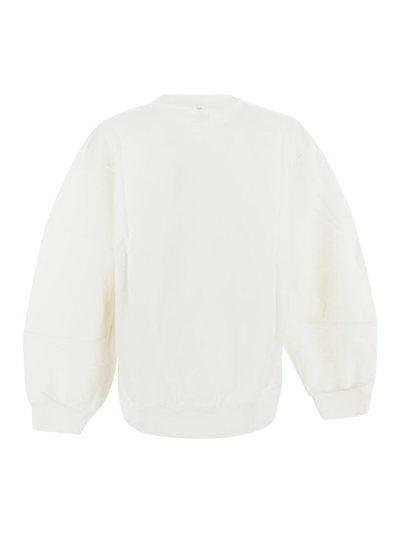 Shop Oamc Logo Cotton Sweatshirt In White