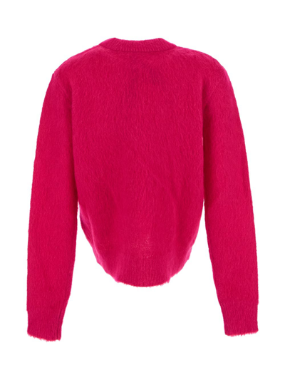 Shop Balmain Mohair Knitwear In Pink