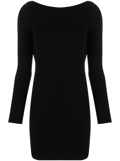 Shop Dsquared2 Black Short Dress With Chain Detailing In Nero