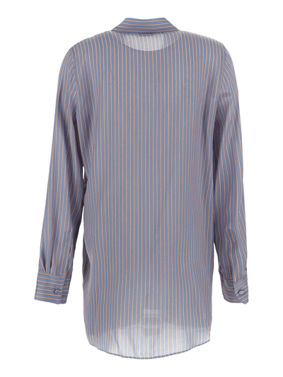 Shop Etro Striped Shirt In Blue
