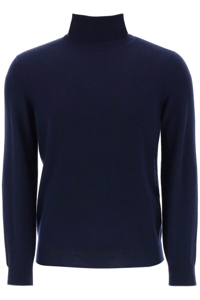 Shop Brunello Cucinelli Cashmere Turtleneck Sweater Men In Blue
