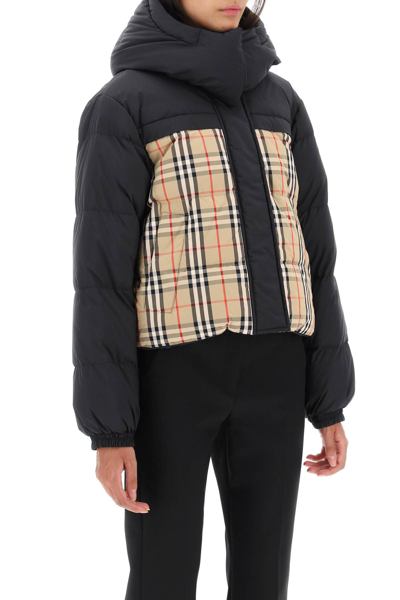 Shop Burberry 'lydden' Reversible Puffer Jacket Women In Multicolor