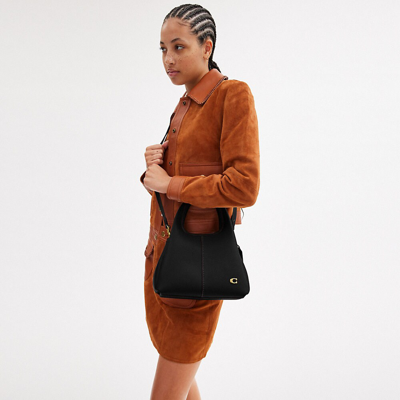 Coach Lana 25 Leather Crossbody Bag In Black