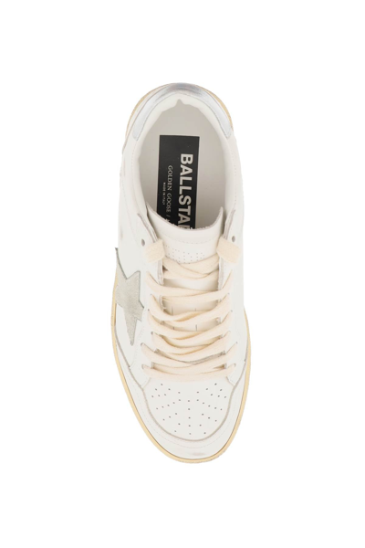 Shop Golden Goose Leather Ball Star Sneakers Women In White