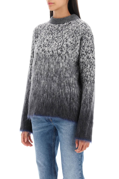 Shop Off-white Arrow Mohair Sweater Women In Gray