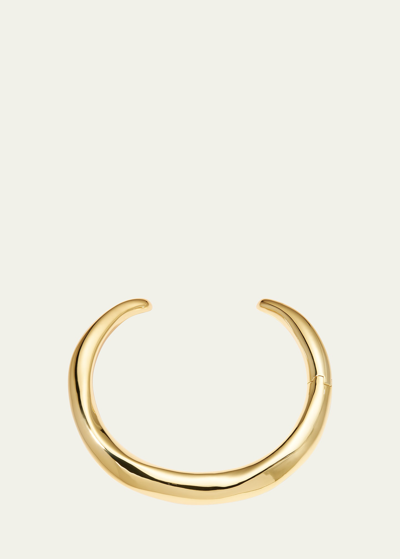 Shop Alexis Bittar Hinged Metal Collar Necklace In Gold