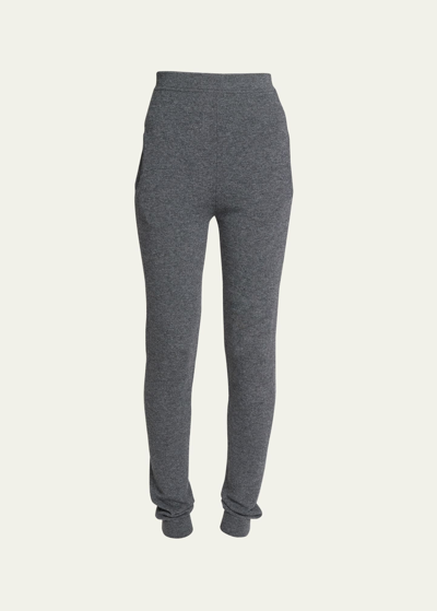 Shop Saint Laurent Cashmere Leggings In Grigio