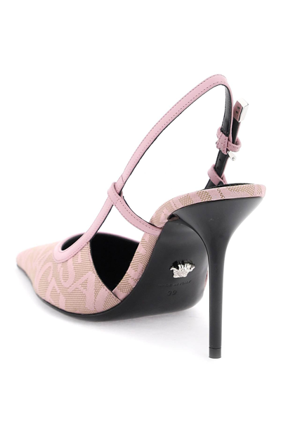 Shop Versace ' Allover' Slingback Pumps Women In Pink