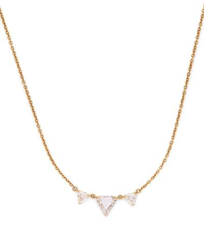 Shop Eva Fehren Yellow Gold And Diamond Prism Necklace