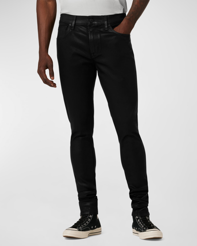 Shop Hudson Men's Zack Coated Skinny Jeans In Black Wax