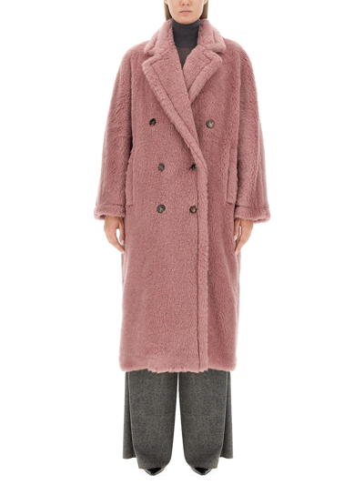 Shop Max Mara Teddy Coat In Pink